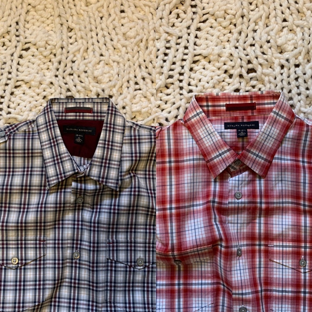 Two Banana Republic Casual Button ups